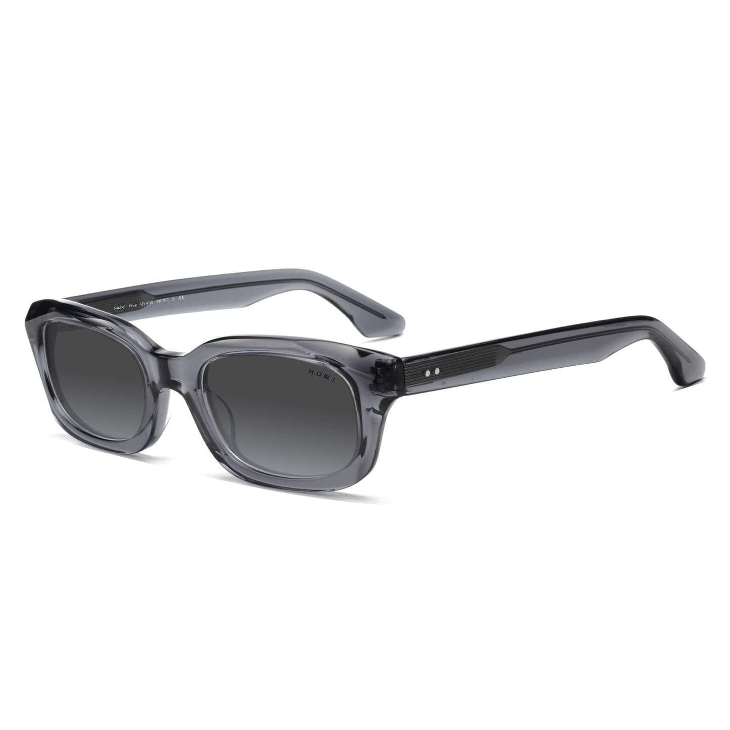 Mokki Slim Ovals sunglasses in Transparent