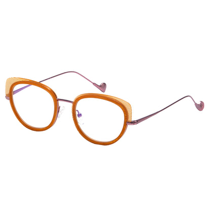 Mokki Gentle Cat-Eye sunglasses for women in orange from the side