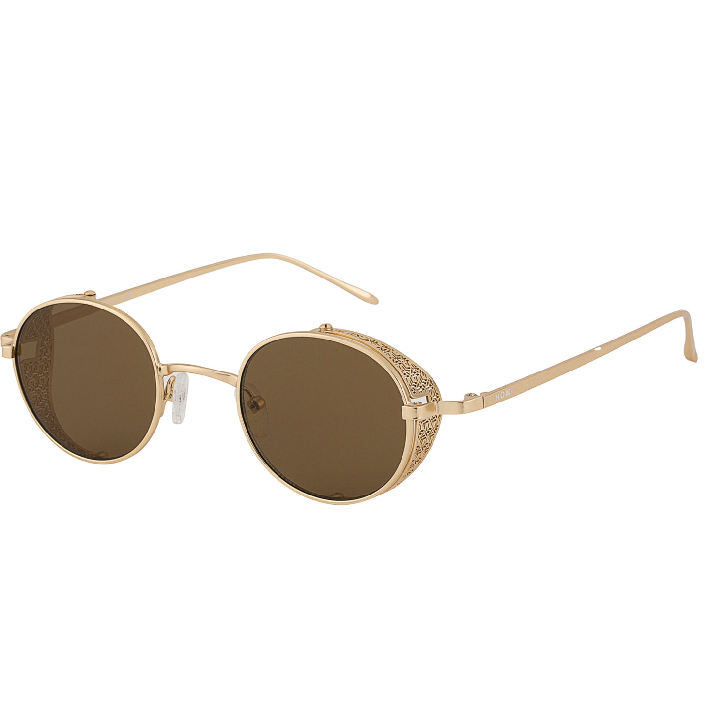 Mokki Round Explorer Sunglasses in gold
